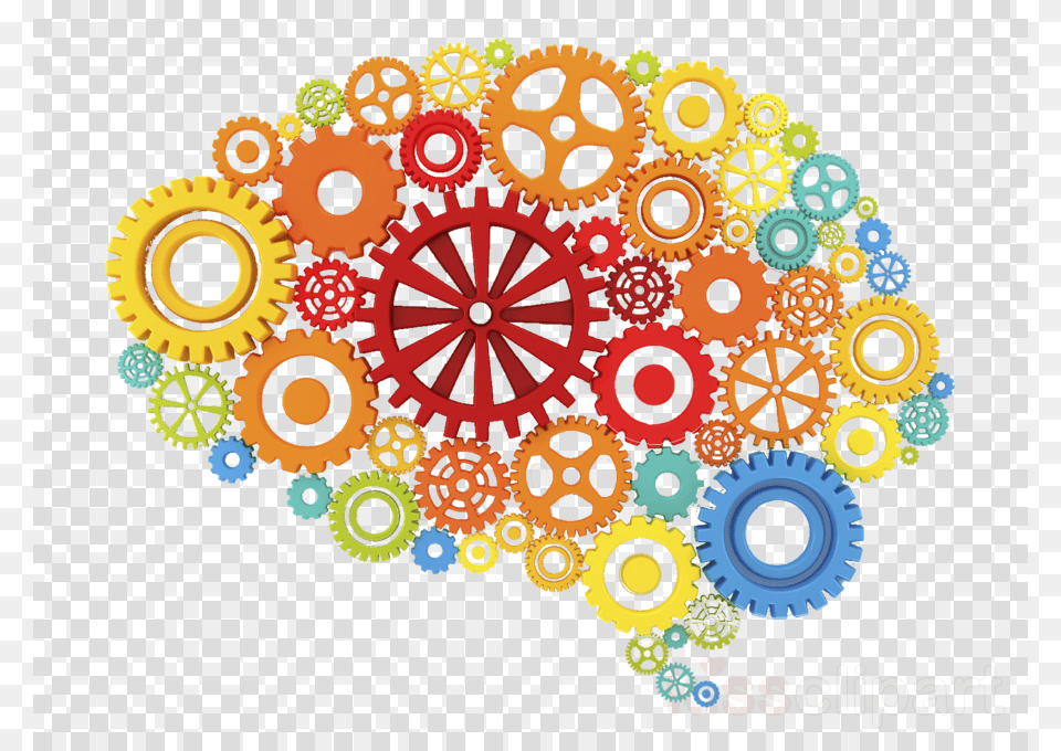 Gear Brain Clip Art, Pattern, Machine, Wheel, Graphics Png Image