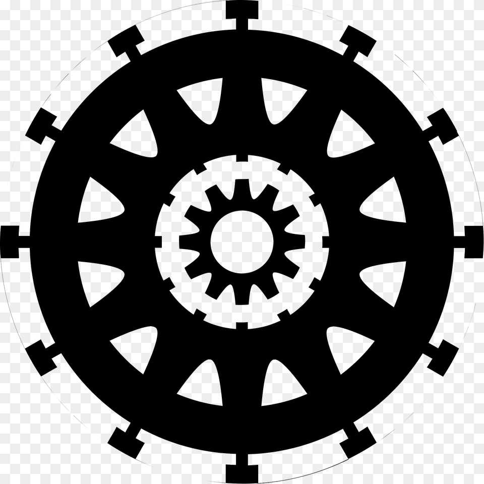 Gear Clipart, Wheel, Spoke, Machine, Grenade Png Image