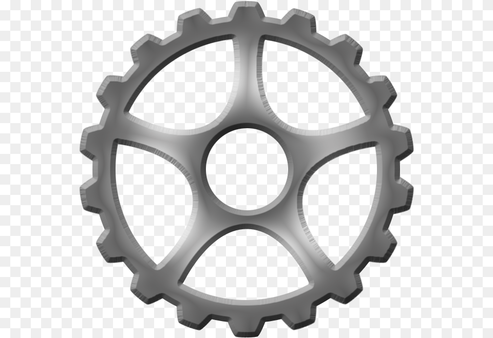 Gear Clipart Silver, Machine, Spoke, Wheel, Ammunition Png Image