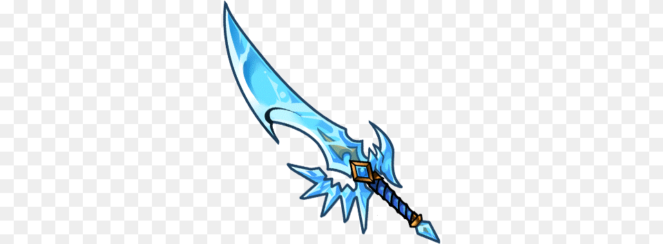 Gear Icicle Blade Render Unison League Ice Sword, Weapon, Dagger, Knife, Animal Free Transparent Png