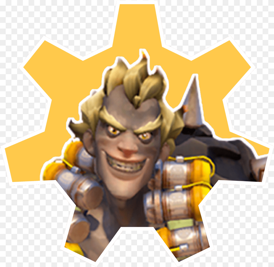 Gear Icons For Junkrat From Overwatch Please Credit Cartoon, Baby, Person, Symbol, Face Free Transparent Png