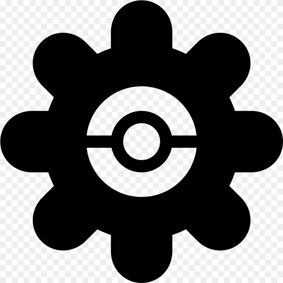Gear Pok Filled Icon Vector Settings Cog, Gray Free Png