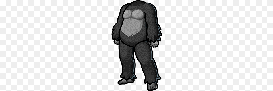 Gear Powerful Gorilla Body Render Gorilla Body Drawing, Animal, Ape, Mammal, Wildlife Png Image