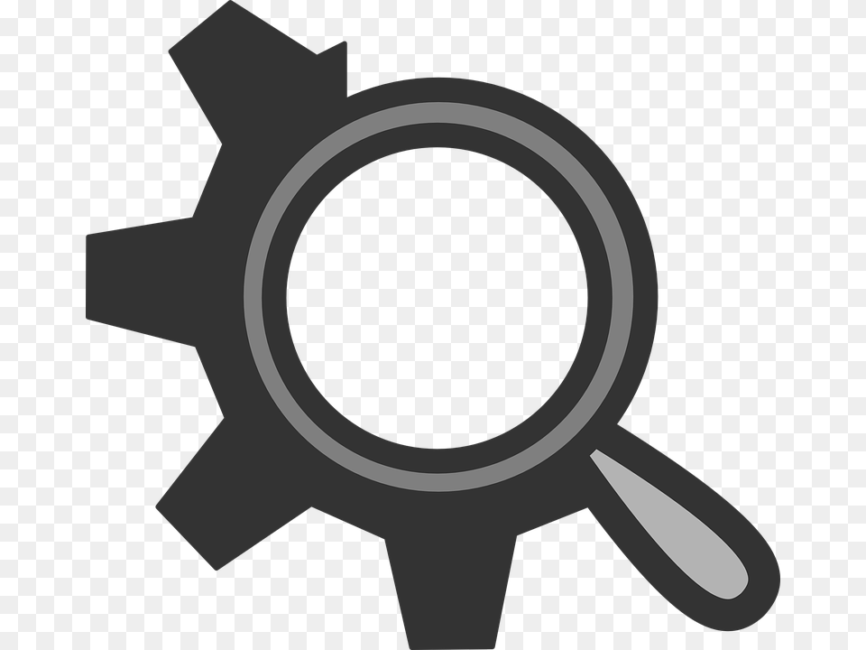Gear Search Computer Icon Symbol Sign Magnifying Glass With Gear, Machine Png Image