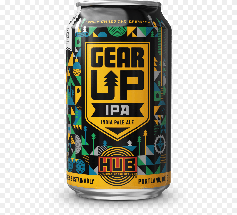 Gear Up Ipa Hub Works Gear Up, Alcohol, Beer, Beverage, Can Png Image
