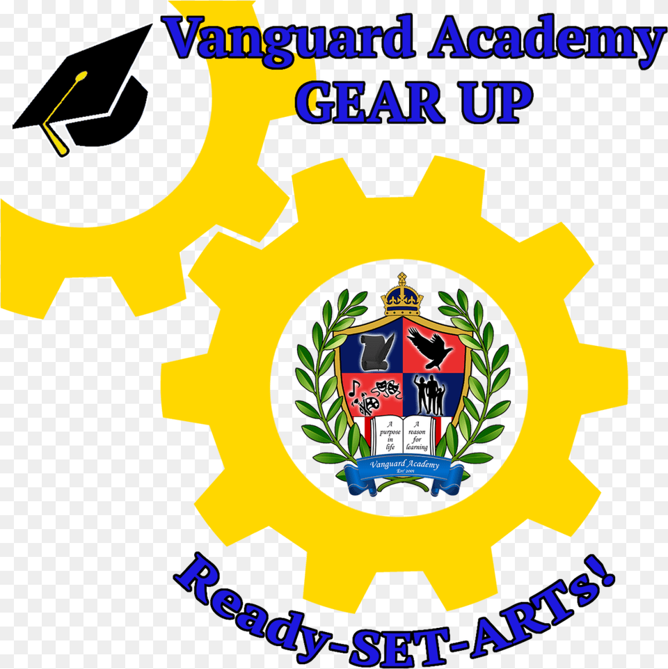 Gear Up Vanguard Academy Gear Up, Logo, Symbol, Machine Free Png Download