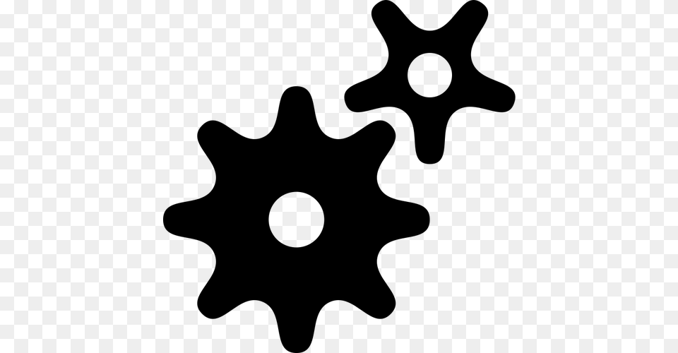 Gear Wheels Silhouette Gear Wheel Black And White, Gray Png Image