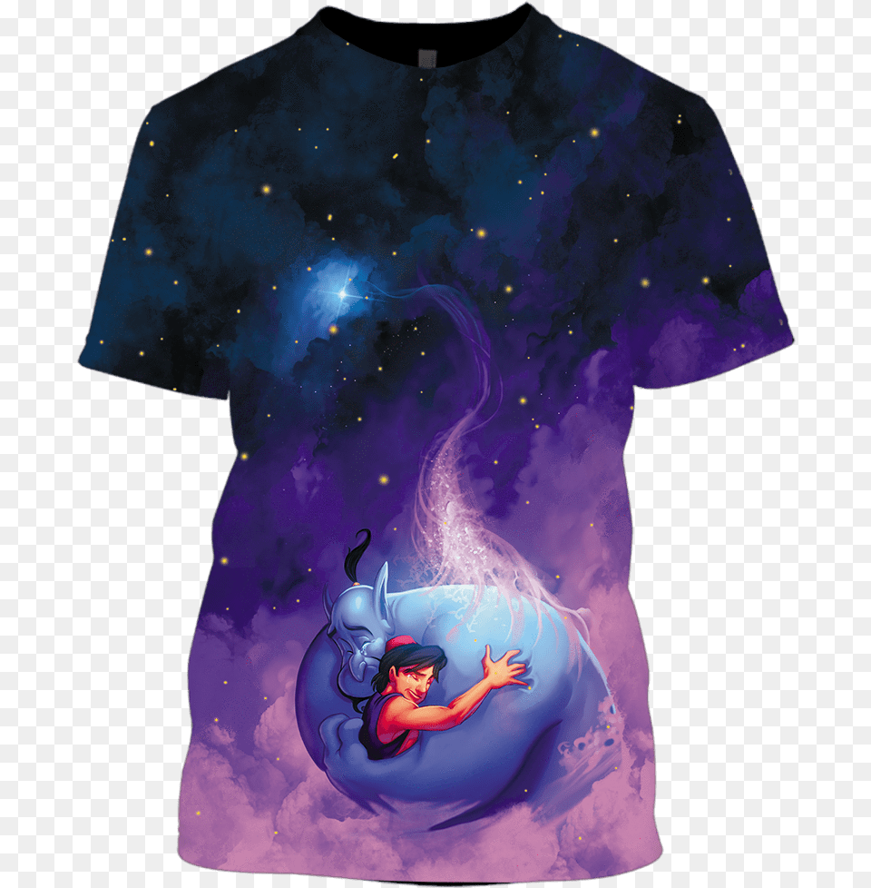 Gearhuman 3d Aladdin And The Magic Lamp Custom T Shirt, Clothing, T-shirt, Person, Purple Free Png