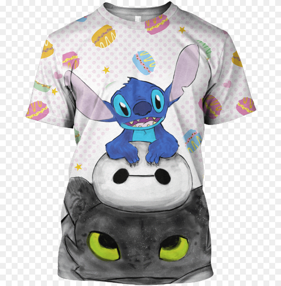 Gearhuman 3d Baymax Big Hero 6 Tshirt Stitch Phone Cases Iphone, Clothing, T-shirt, Shirt, Adult Free Png Download