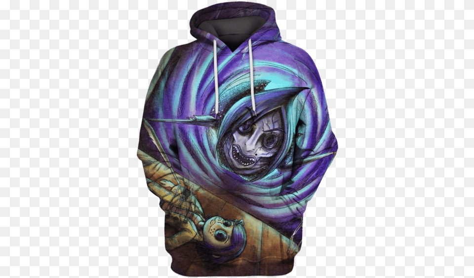 Gearhuman 3d Coraline 2 The Beldam Returns Tshirt Tim Burton Coraline Art, Clothing, Hoodie, Knitwear, Sweater Free Png Download