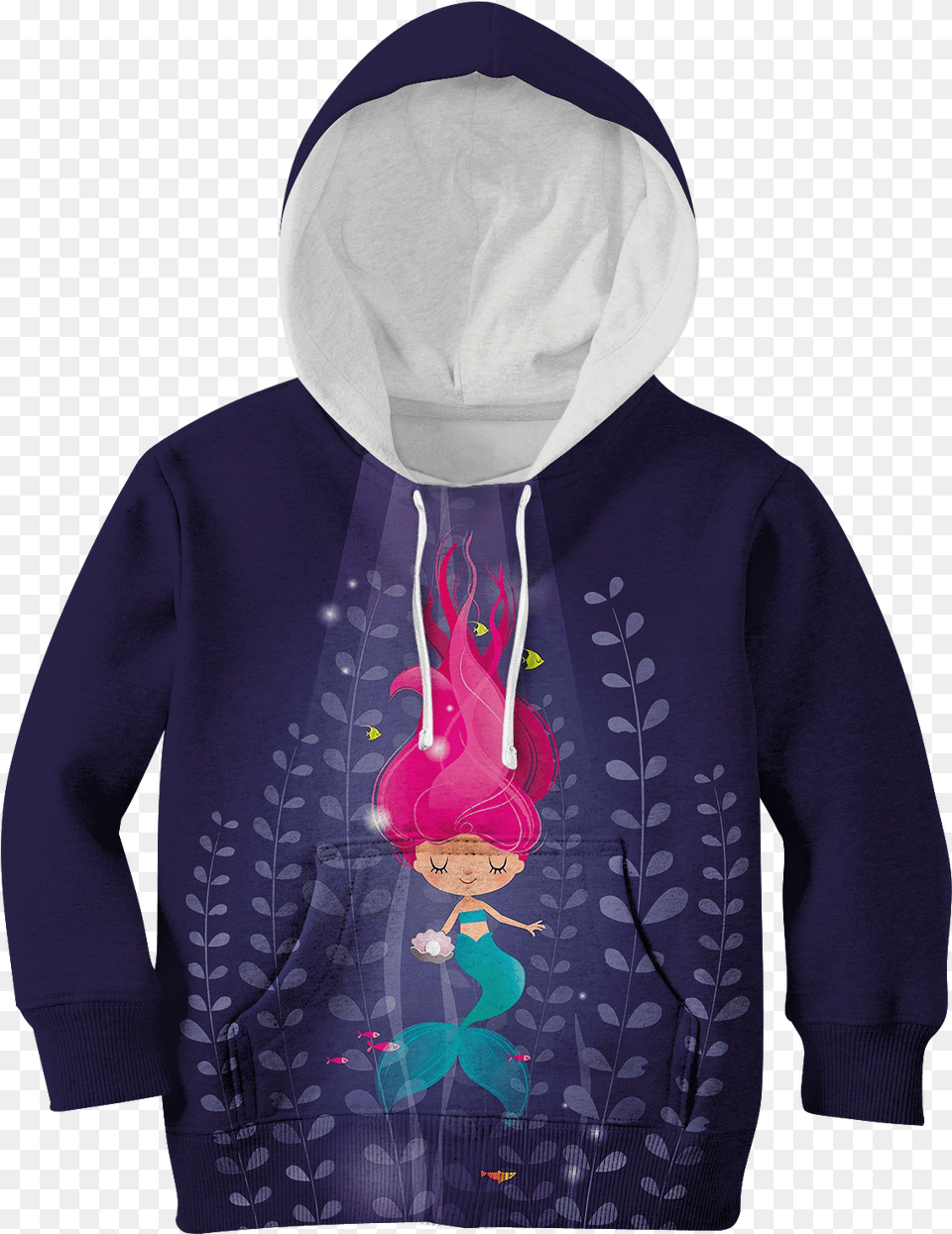 Gearhuman 3d Cute Mermaid Kid Custom Hoodies T Shirt Captain Marvel Kids Sweater, Clothing, Hoodie, Knitwear, Sweatshirt Free Transparent Png