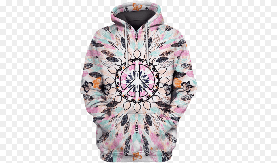 Gearhuman 3d Feathers And Butterfly Hoodies Tshirt Hoodie, Clothing, Knitwear, Sweater, Sweatshirt Png