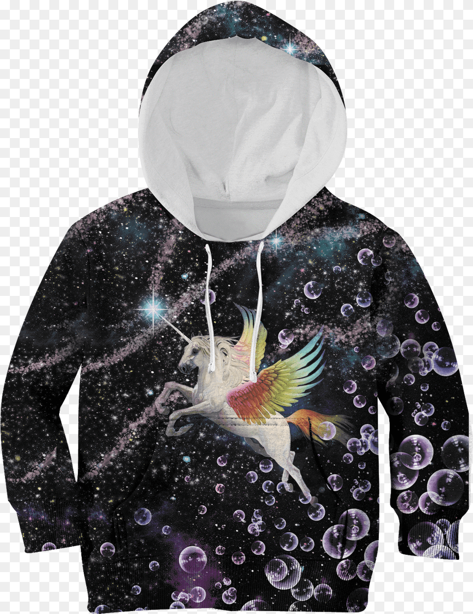 Gearhuman 3d Magical Unicorn Flying Into Galaxy Custom Hoodie, Knitwear, Clothing, Sweatshirt, Sweater Free Png