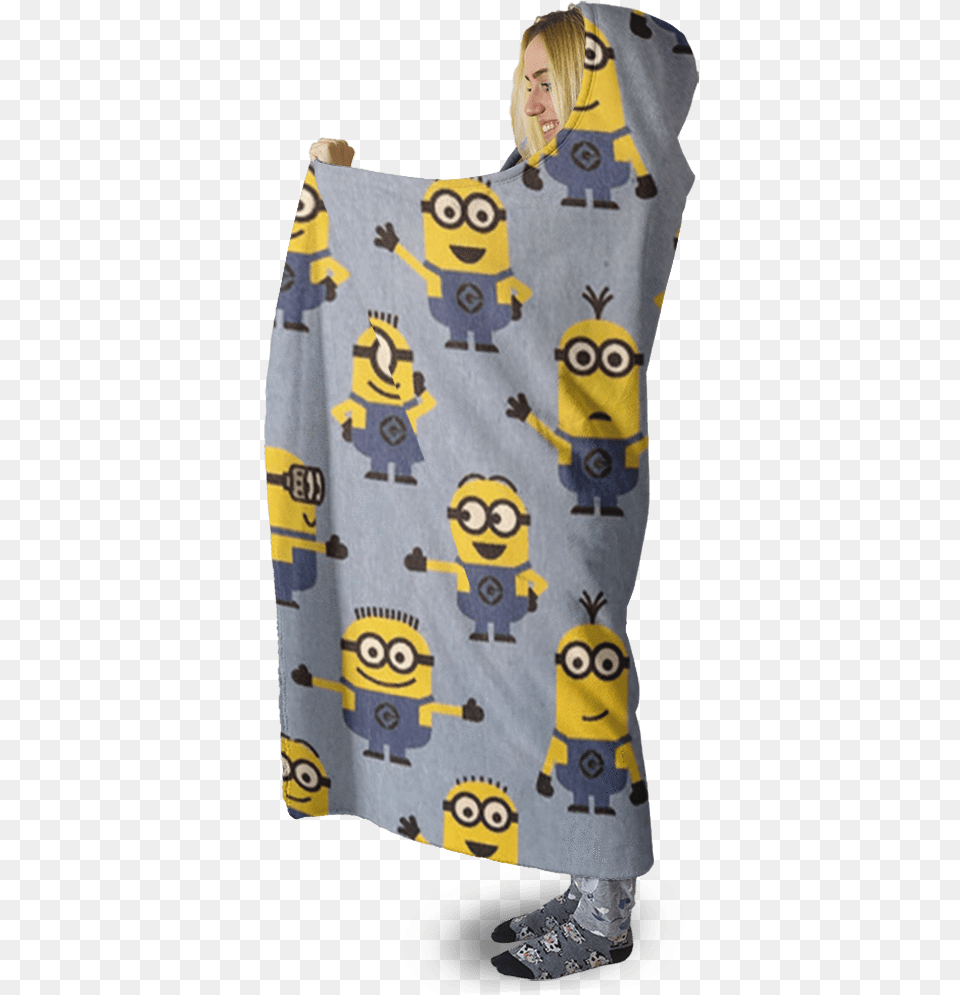 Gearhuman 3d Minion Despicable Me Custom Hooded Blanket Despicable Me, Adult, Person, Female, Woman Free Png Download