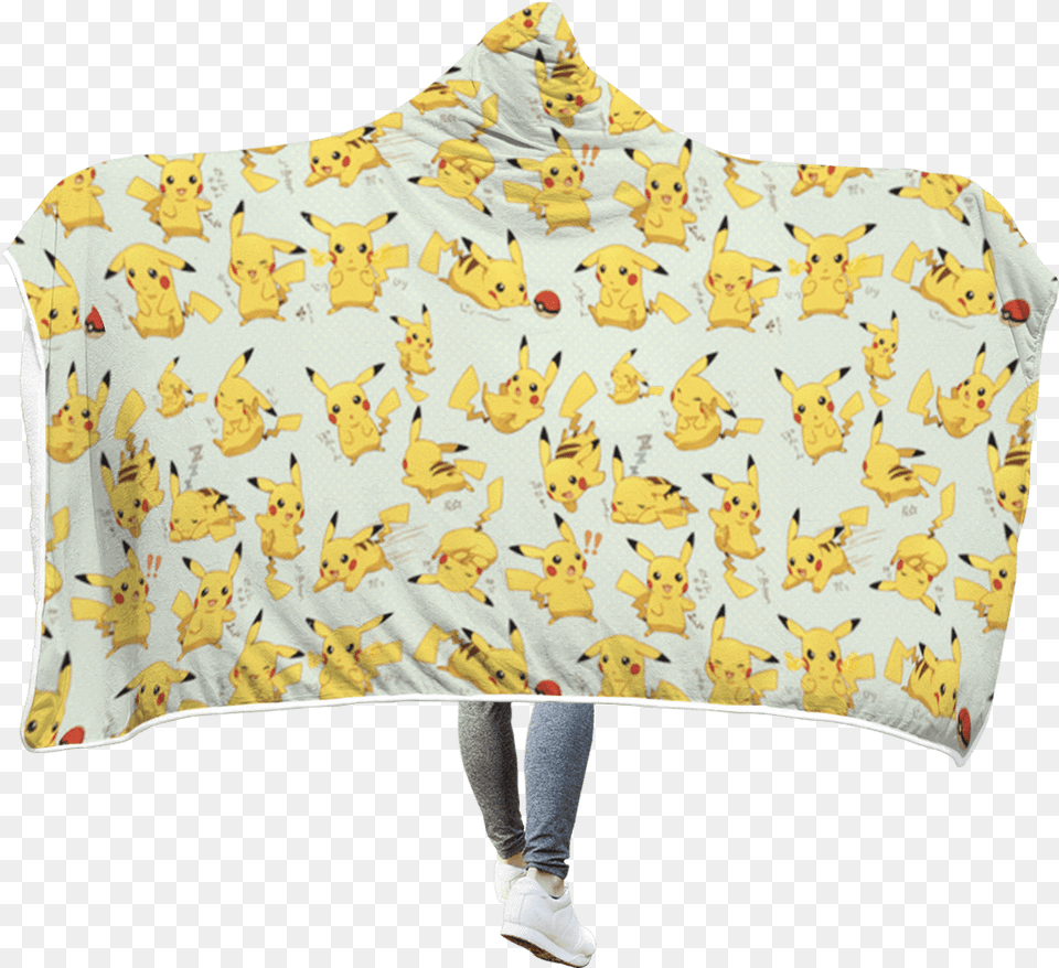 Gearhuman 3d Pokemon Pikachu Custom Hooded Blanket Pikachu, Vest, Clothing, Coat, Person Free Transparent Png