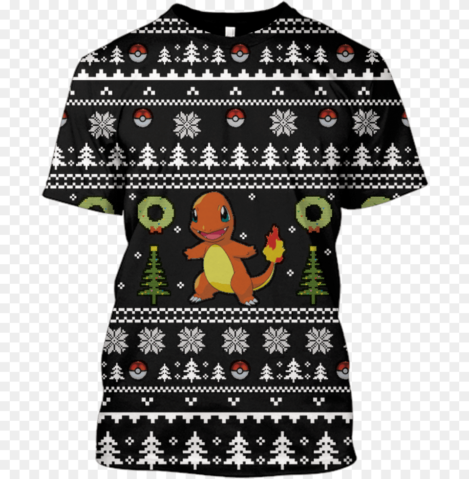 Gearhuman 3d Pokemon Ugly Christmas Custom T Shirt Squirrel, Clothing, T-shirt, Baby, Person Free Png Download