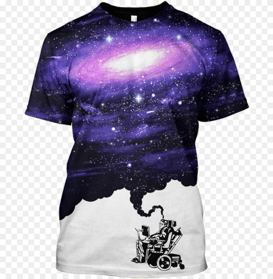 Gearhuman 3d Stephen Hawking Smoking Tshirt Illustration, Clothing, T-shirt, Adult, Person Free Png Download
