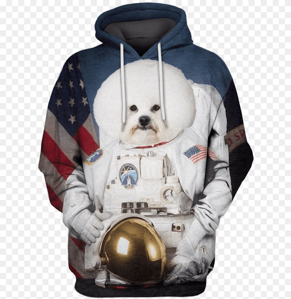 Gearhuman 3d White Dog Astronaut Tshirt Game Of Thrones Pullover, Sweatshirt, Sweater, Knitwear, Hoodie Free Png Download