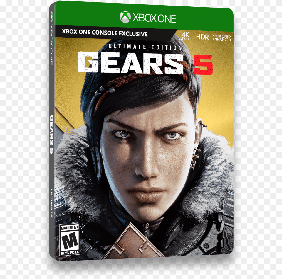 Gears 5 Ultimate Edition Xbox One Box Cover, Publication, Adult, Female, Person Free Transparent Png