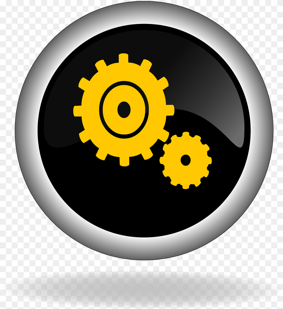Gears Button, Machine, Gear Free Png Download
