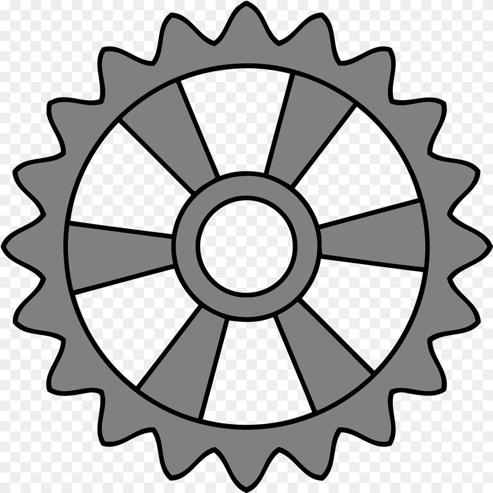 Gears Center Angled Spokes Teeth 20 Clipart, Machine, Gear, Wheel, Ammunition Free Png