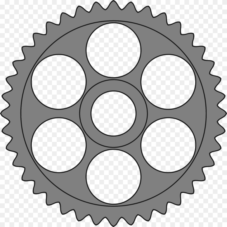 Gears Center Holes Teeth 40 Clipart, Machine, Ammunition, Grenade, Weapon Free Png Download