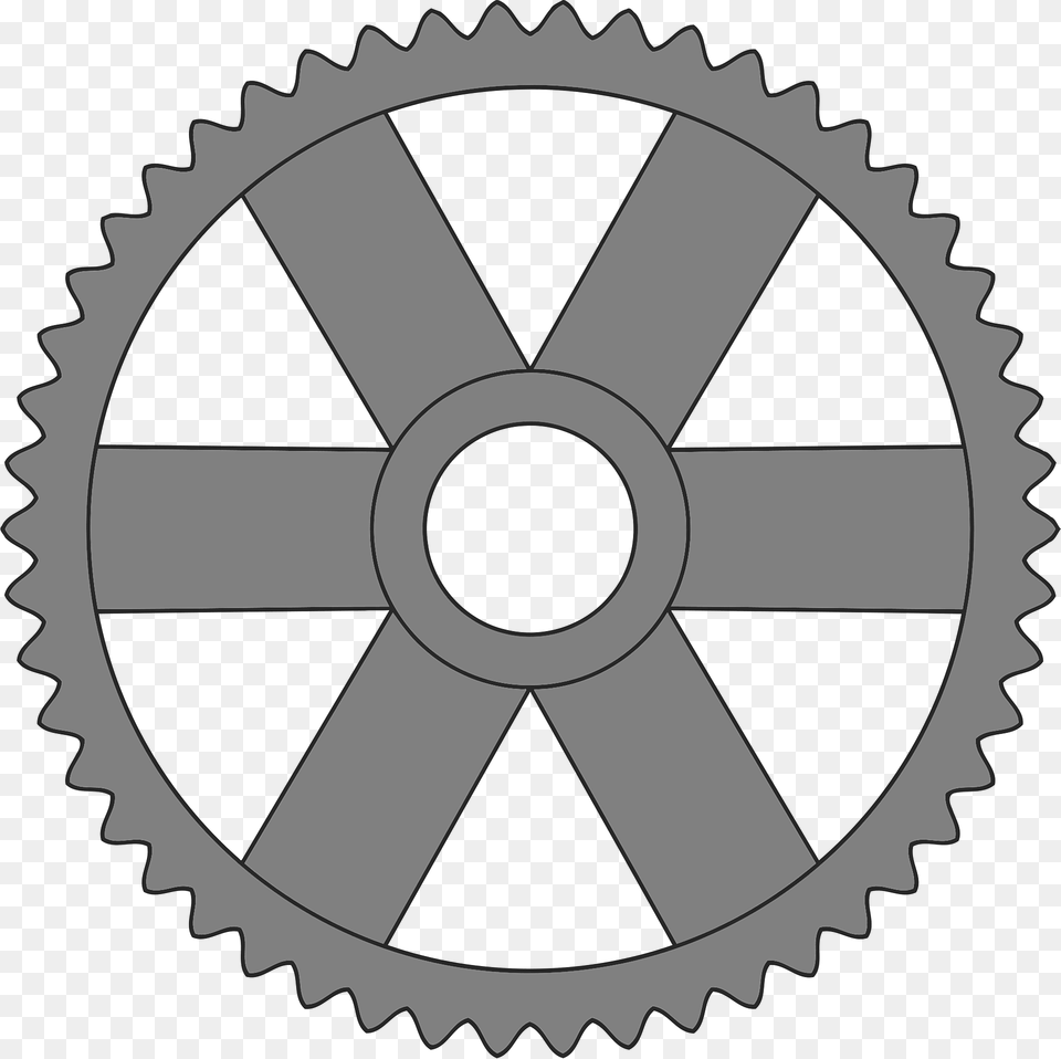 Gears Center Wide Spokes Teeth 50 Clipart, Machine, Ammunition, Grenade, Weapon Free Png Download