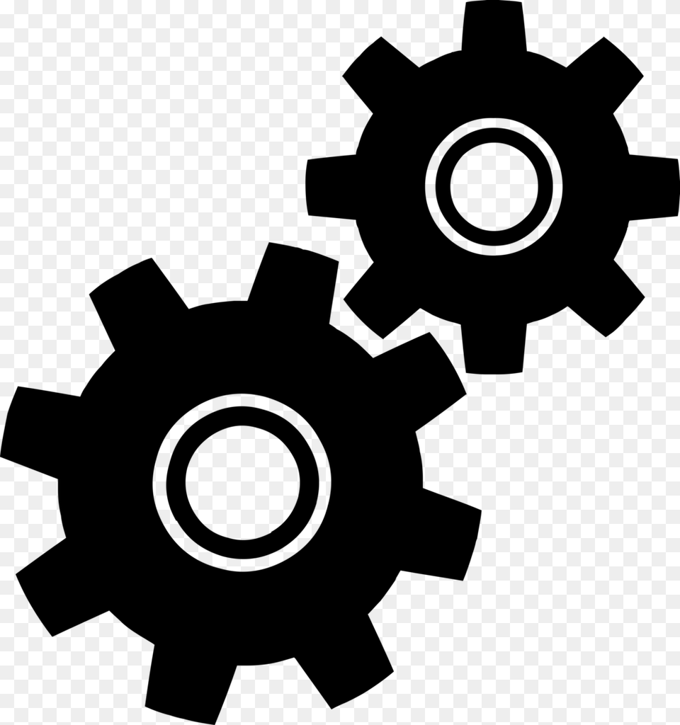 Gears Clipart, Gray Png