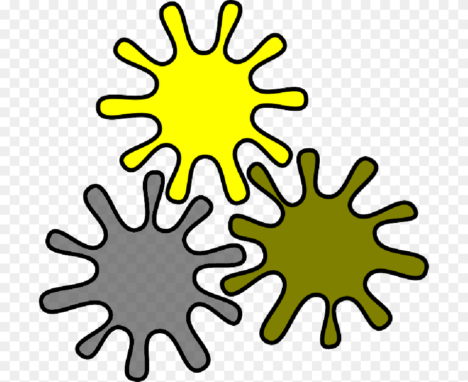 Gears Gearbox Melted Splash Colors Cogwheels Splash Yellow Blue Red, Outdoors, Nature, Animal, Mammal Free Png