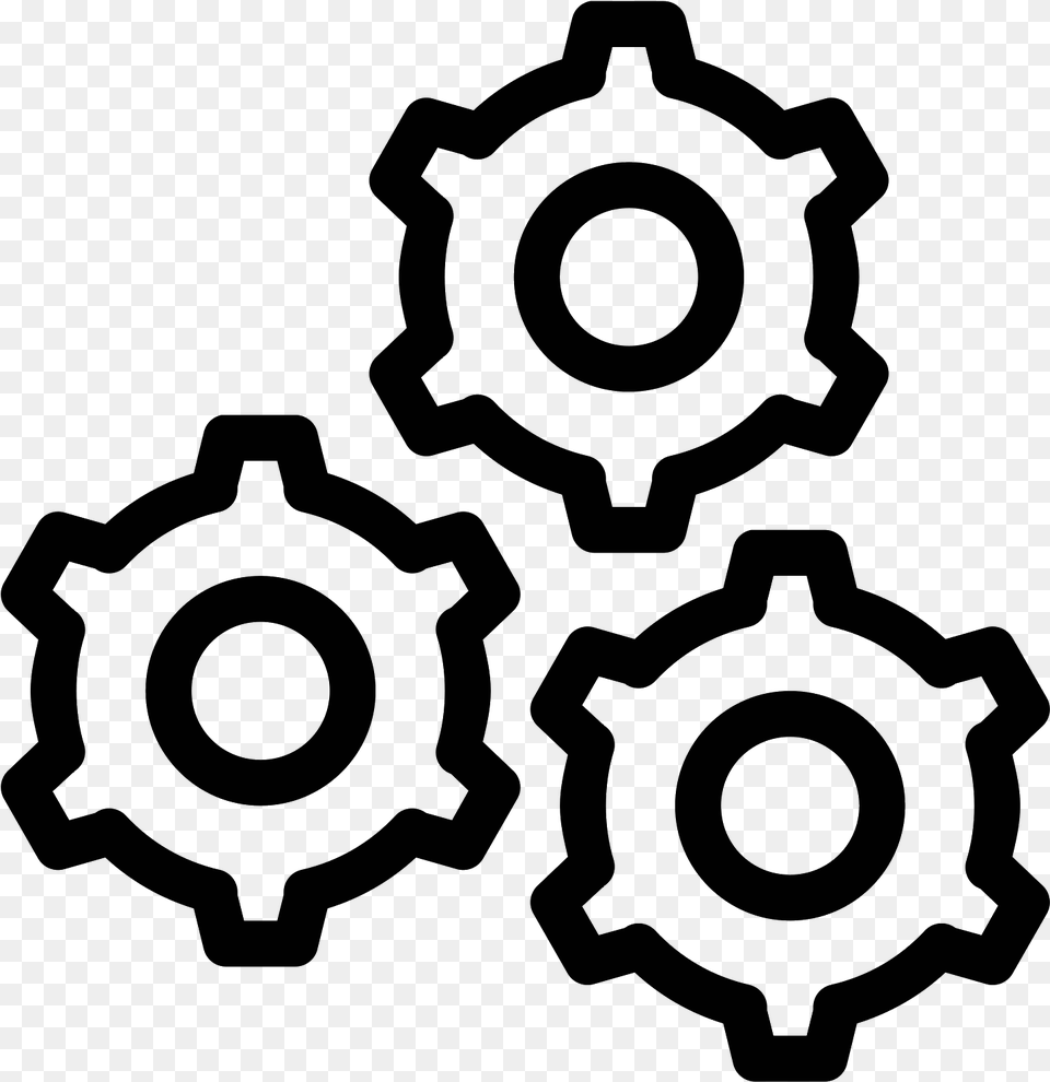 Gears Icon Database Setting Icon, Gray Png