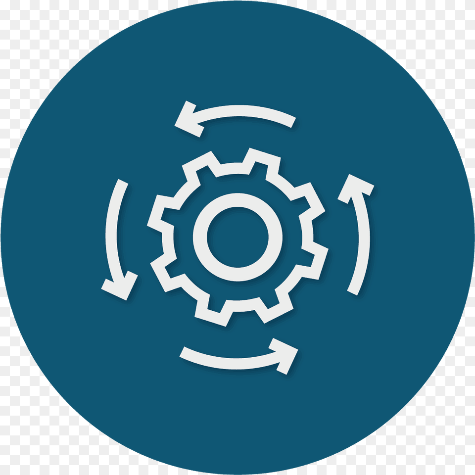 Gears Icon White Circle, Machine, Spoke Free Png Download