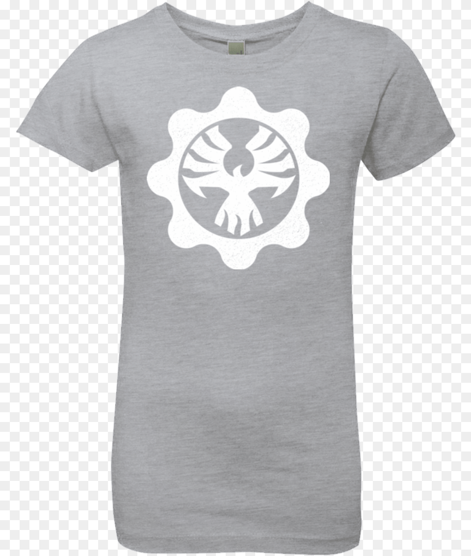 Gears Of War 4 Cog Emblem Girls Premium T Shirt T Shirt, Clothing, T-shirt, Person Png Image