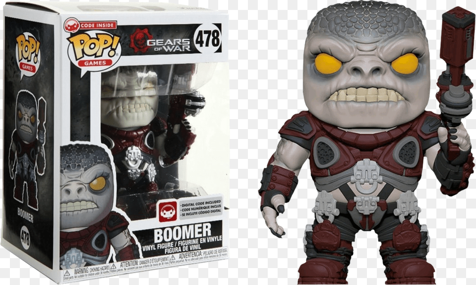 Gears Of War Boomer Pop Figures, Robot, Baby, Person, Face Free Transparent Png
