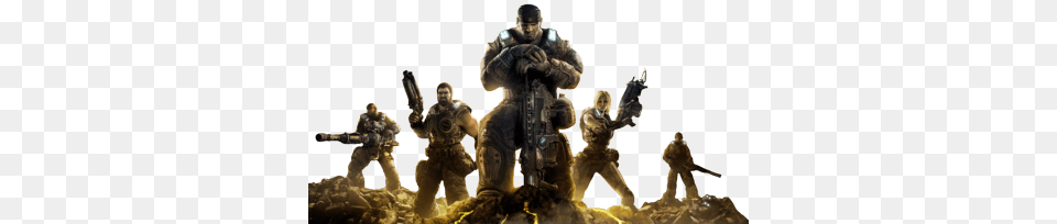 Gears Of War Group, Adult, Male, Man, Person Png Image