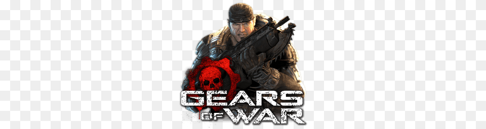 Gears Of War Logo, Adult, Male, Man, Person Free Transparent Png