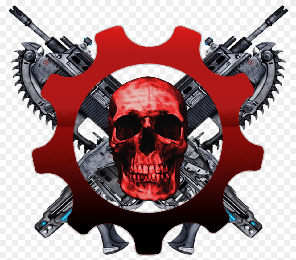 Gears Of War Skull Logo, Emblem, Symbol, Adult, Person Free Transparent Png