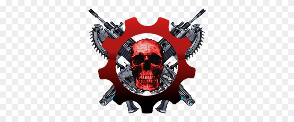 Gears Of War Skull Logo Transparent, Emblem, Symbol, Adult, Male Free Png Download