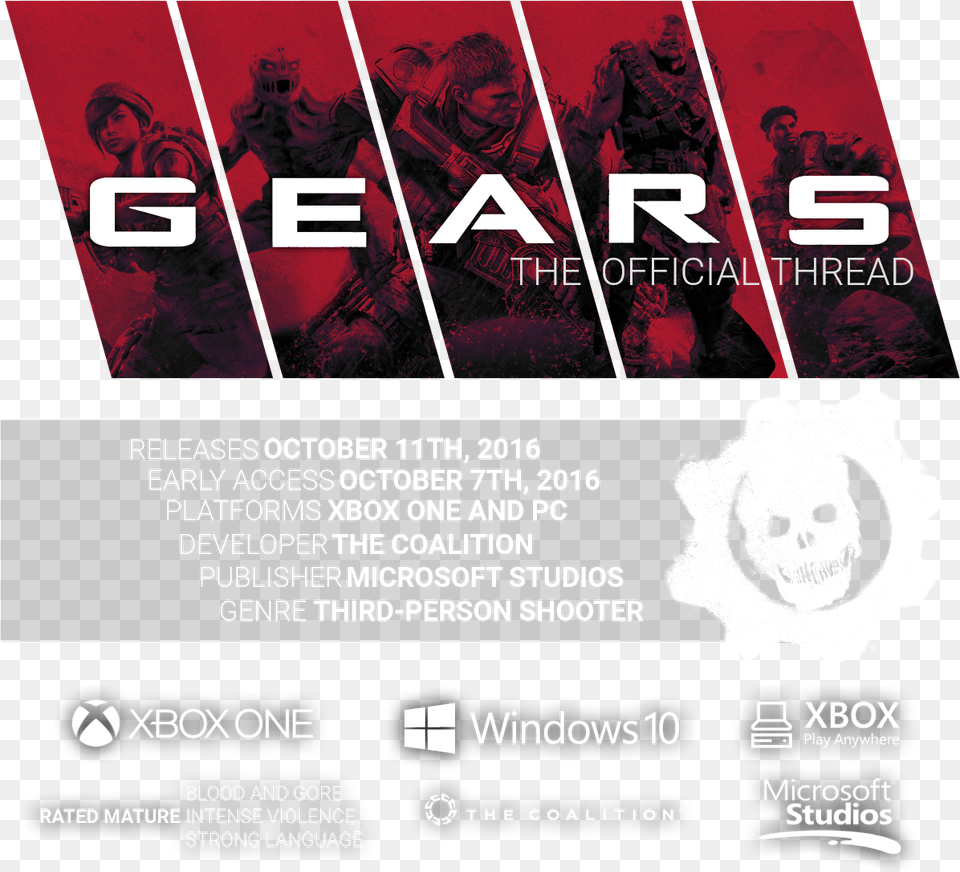 Gears Of War Ultimate Edition Neogaf Ot Gears Of War, Advertisement, Poster, Person, Adult Free Png Download