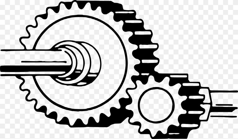 Gears Transmission Clipart, Gray Free Transparent Png