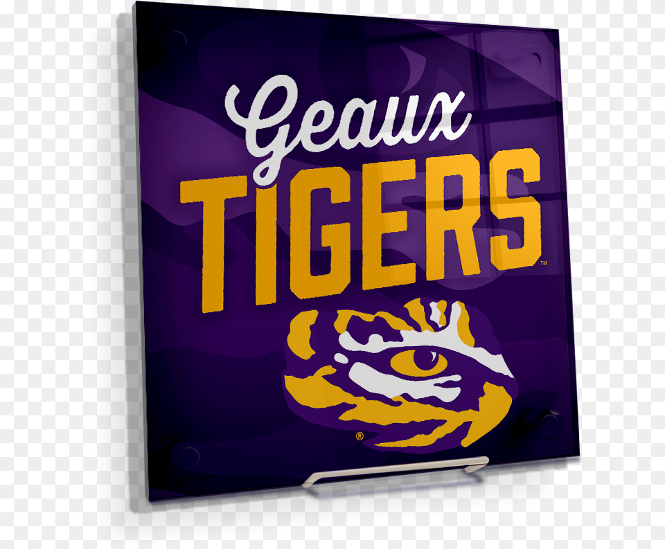 Geaux Tiger Banner, Advertisement, Purple, Book, Publication Png Image