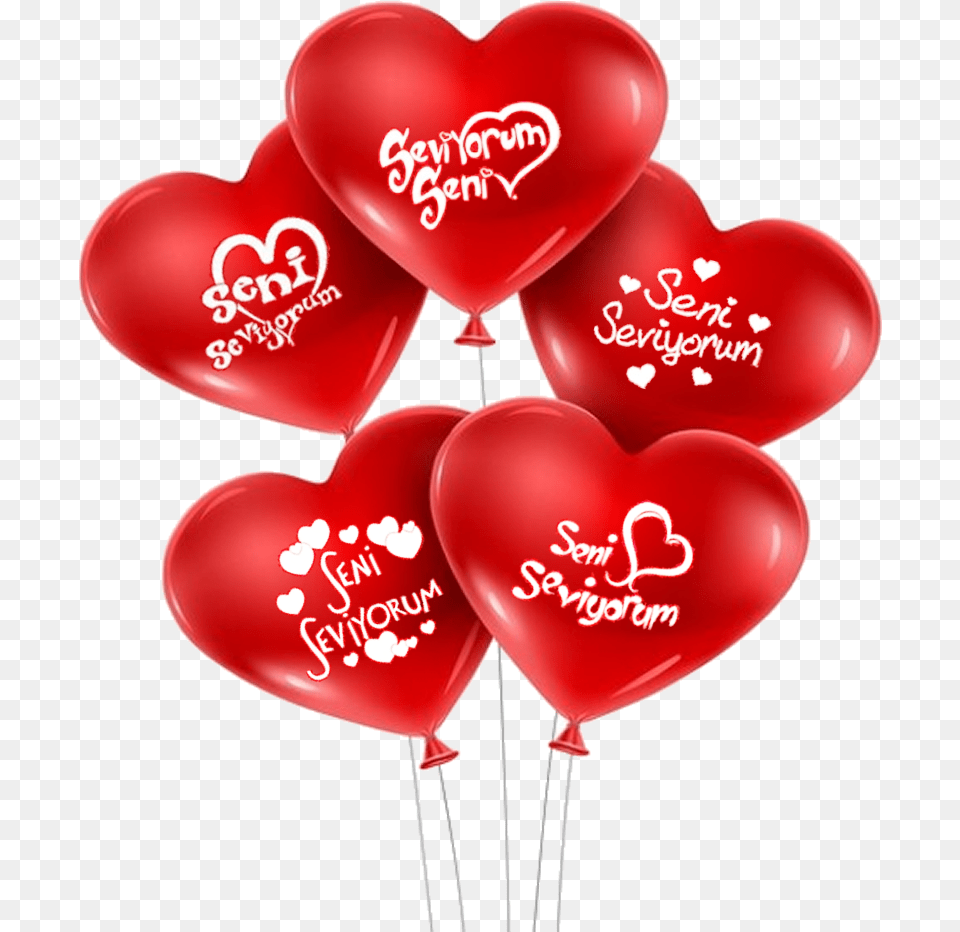 Gebze Balon Baskili Kalpli Balon Sevgiliye Ozel Balon Heart, Balloon Png