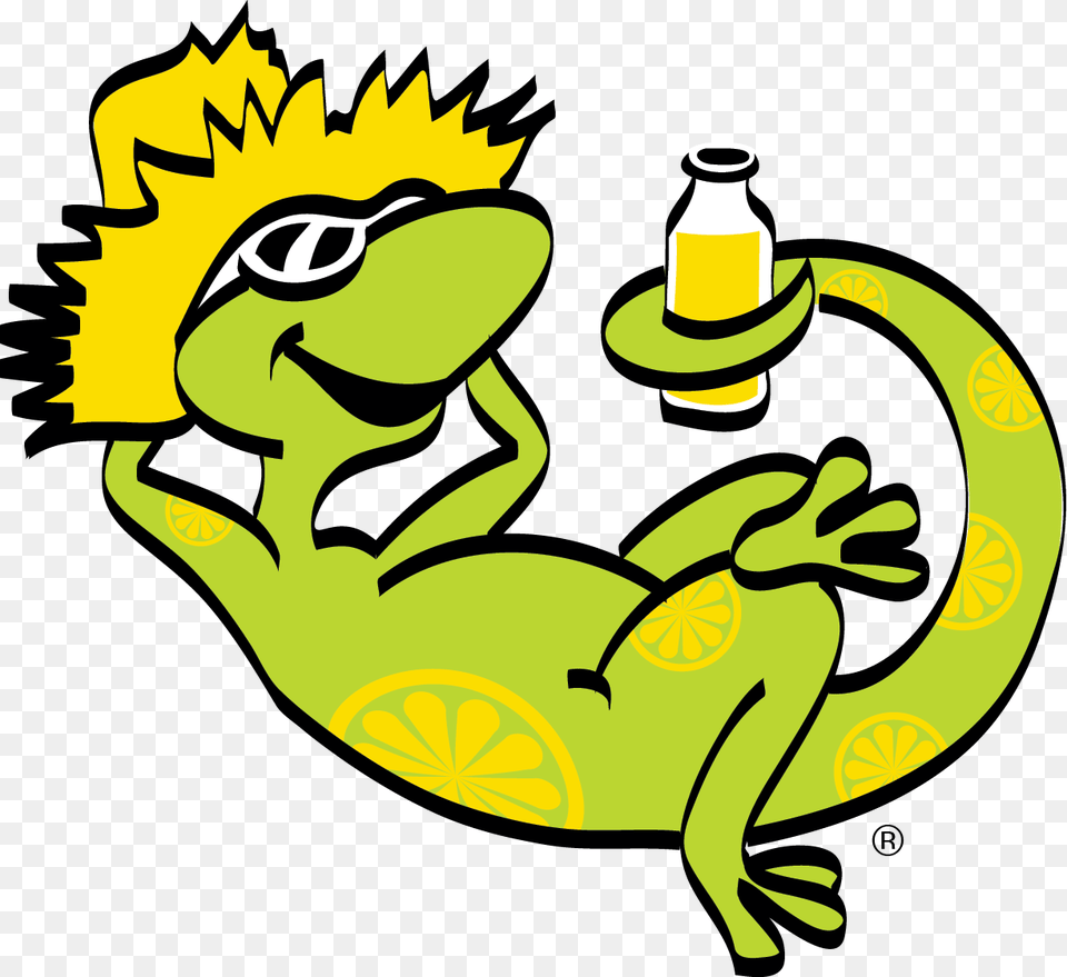 Gecko Alone Calypso Lemonade Logo, Animal, Iguana, Lizard, Reptile Png Image