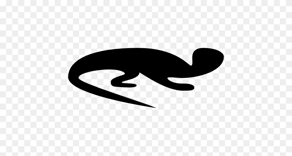 Gecko Iguana Lizard Reptile Salamander Icon, Stencil, Silhouette, Animal, Fish Png Image