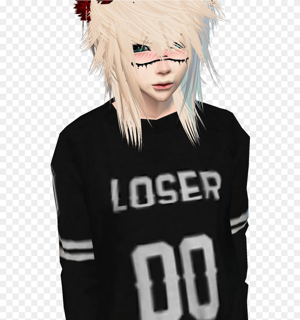Geek Emo Goth Scene Hair Imvu Second Life Avatar Emo Avatar Second Life, Book, Publication, T-shirt, Clothing Png Image