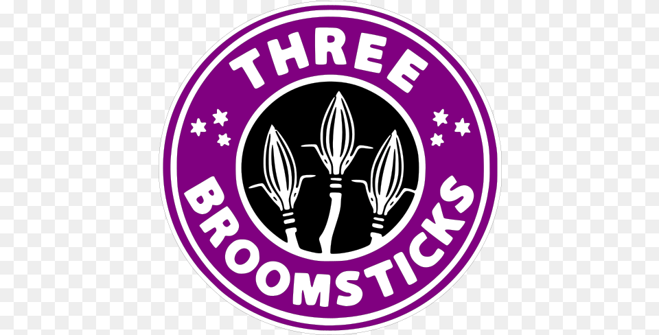 Geeksvgs Three Broomsticks Starbucks Logo Language, Weapon Free Png