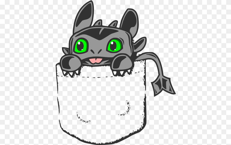 Geeksvgs Toothless In Pocket Pocket Toothless Sticker, Bulldozer, Machine Png