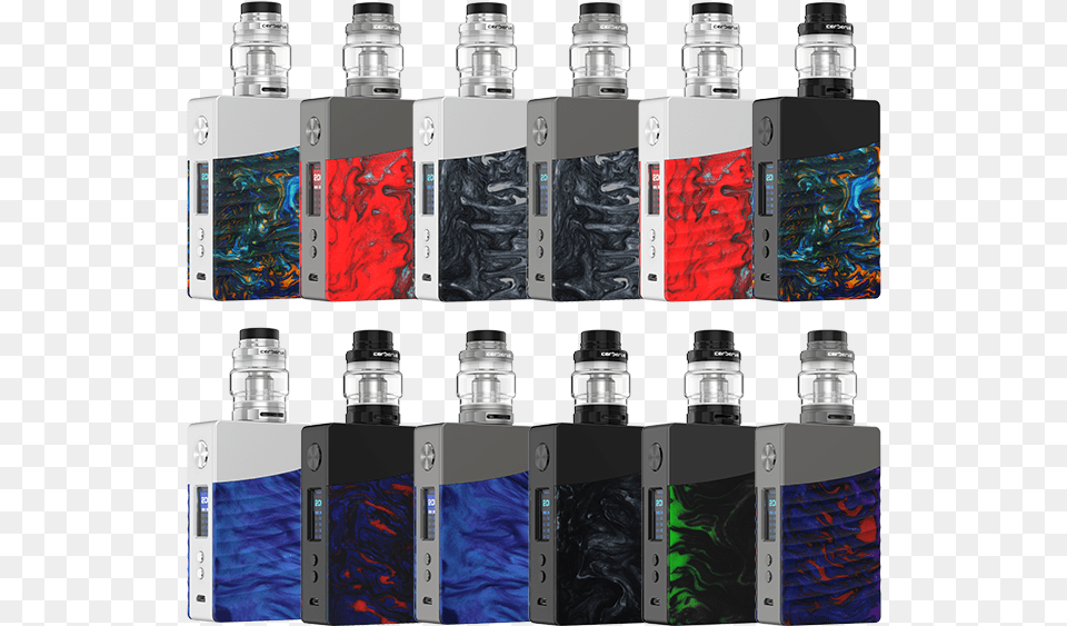 Geekvape Nova Silver Flare Resin, Bottle, Cosmetics, Perfume Png Image