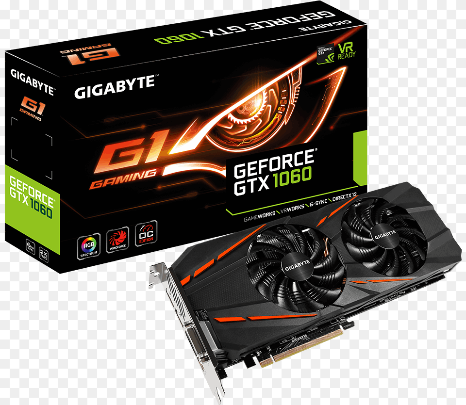 Geforce Gtx 1060 G1 Gaming 6g Gtx 1080 Turbo Oc, Computer Hardware, Electronics, Hardware, Computer Free Transparent Png