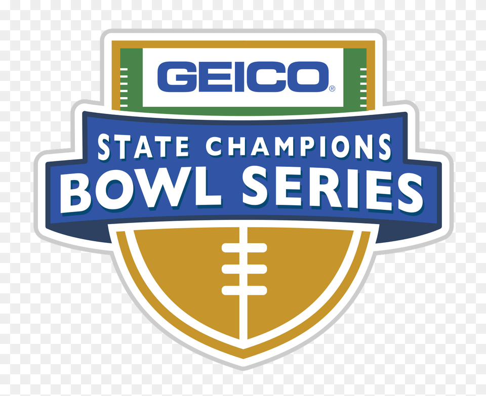 Geico State Champions Bowl Series Will Be Held, Badge, Logo, Symbol, First Aid Png Image