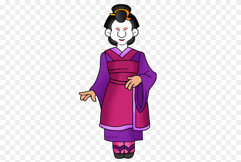 Geisha Cliparts, Robe, Gown, Formal Wear, Fashion Free Png Download